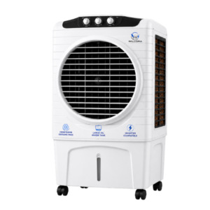 Willora Premium 70-Litre Desert Air Cooler with High-Density Honeycomb Pads & Powerful Air Throw (Arctic White & Grey)