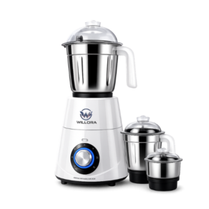 Willora Premium 750-Watt Heavy Duty Mixer Grinder with 3 Stainless Steel Jars (Classic Black & Chrome)