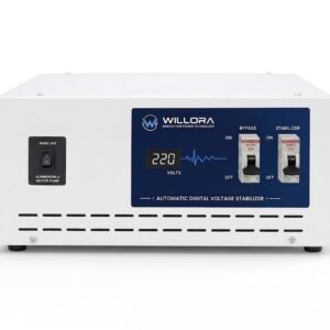 WILLORA 10 KVA Mainliner Automatic Voltage Stabilizer | 80V–300V Working Range | Digital Display | High-Low Cut-Off Protection | Inbuilt Bypass - WML1080